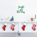 Vinyl Wall Art Decal - Jingle All The Way - 22" x 22.5" - Christmas Seasonal Holiday Decoration Sticker - Indoor Outdoor Home Office Wall Door Window Bedroom Workplace Decals (22" x 22.5"; Green) Green 22" x 22.5" 4