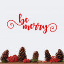Vinyl Wall Art Decal - Be Merry - Christmas Seasonal Holiday Decor Sticker - Inspirational Indoor Outdoor Home Office Wall Door Window Bedroom Workplace Decals (4" x 30"; Black)   5