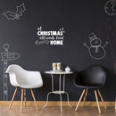 Vinyl Wall Art Decal - at Christmas All Roads Lead Home - 14" x 22.5" - Christmas Seasonal Decoration Sticker - Indoor Home Office Wall Door Window Bedroom Workplace Decor Decals (14" x 22.5"; White) White 14" x 22.5" 2