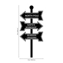Vinyl Wall Art Decal - Christmas Street Signs - Holiday Seasonal Sticker - Indoor Outdoor Home Apartment Office Wall Door Window Bedroom Workplace Decor Decals (35" x 16"; Black)   3