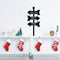 Vinyl Wall Art Decal - Christmas Street Signs - 35" x 16" - Holiday Seasonal Sticker - Indoor Outdoor Home Apartment Office Wall Door Window Bedroom Workplace Decor Decals (35" x 16"; Black) Black 35" x 16" 4