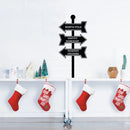 Vinyl Wall Art Decal - Christmas Street Signs - Holiday Seasonal Sticker - Indoor Outdoor Home Apartment Office Wall Door Window Bedroom Workplace Decor Decals (35" x 16"; Black)   4