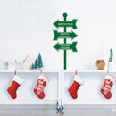 Vinyl Wall Art Decal - Christmas Street Signs - 35" x 16" - Holiday Seasonal Sticker - Indoor Outdoor Home Apartment Office Wall Door Window Bedroom Workplace Decor Decals (35" x 16"; Green) Green 35" x 16"