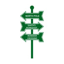 Vinyl Wall Art Decal - Christmas Street Signs - 35" x 16" - Holiday Seasonal Sticker - Indoor Outdoor Home Apartment Office Wall Door Window Bedroom Workplace Decor Decals (35" x 16"; Green) Green 35" x 16" 2