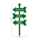 Vinyl Wall Art Decal - Christmas Street Signs - 35" x 16" - Holiday Seasonal Sticker - Indoor Outdoor Home Apartment Office Wall Door Window Bedroom Workplace Decor Decals (35" x 16"; Green) Green 35" x 16" 4
