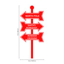 Vinyl Wall Art Decal - Christmas Street Signs - 35" x 16" - Holiday Seasonal Sticker - Indoor Outdoor Home Apartment Office Wall Door Window Bedroom Workplace Decor Decals (35" x 16"; Red) Red 35" x 16" 3