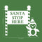 Vinyl Wall Art Decal - Santa Stop with Penguin Sign - 23" x 26" - Holiday Seasonal Sticker - Indoor Outdoor Home Apartment Office Wall Door Window Bedroom Workplace Decor Decals (23" x 26"; White) White 23" x 26" 4