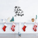 Vinyl Wall Art Decal - All is Calm All is Bright - 23" x 22.5" - Holiday Christmas Seasonal Sticker - Indoor Home Apartment Office Wall Door Window Bedroom Workplace Decor Decals (23" x 22.5"; Black) Black 23" x 22.5" 2