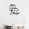 Vinyl Wall Art Decal - All is Calm All is Bright - 23" x 22.5" - Holiday Christmas Seasonal Sticker - Indoor Home Apartment Office Wall Door Window Bedroom Workplace Decor Decals (23" x 22.5"; Black) Black 23" x 22.5" 3