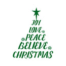 Vinyl Wall Art Decal - Christmas Tree Words - 29" x 23" - Holiday Seasonal Sticker Decoration - Indoor Home Apartment Office Wall Door Window Bedroom Workplace Decor Decals (29" x 23"; Green) Green 29" x 23"