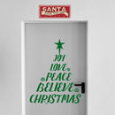 Vinyl Wall Art Decal - Christmas Tree Words - 29" x 23" - Holiday Seasonal Sticker Decoration - Indoor Home Apartment Office Wall Door Window Bedroom Workplace Decor Decals (29" x 23"; Green) Green 29" x 23" 3