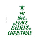 Vinyl Wall Art Decal - Christmas Tree Words - 29" x 23" - Holiday Seasonal Sticker Decoration - Indoor Home Apartment Office Wall Door Window Bedroom Workplace Decor Decals (29" x 23"; Green) Green 29" x 23" 4