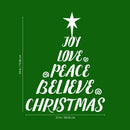 Vinyl Wall Art Decal - Christmas Tree Words - 29" x 23" - Holiday Seasonal Sticker Decoration - Indoor Home Apartment Office Wall Door Window Bedroom Workplace Decor Decals (29" x 23"; White) White 29" x 23"
