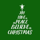 Vinyl Wall Art Decal - Christmas Tree Words - 29" x 23" - Holiday Seasonal Sticker Decoration - Indoor Home Apartment Office Wall Door Window Bedroom Workplace Decor Decals (29" x 23"; White) White 29" x 23" 4