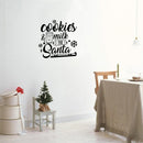 Vinyl Wall Art Decal - Cookies And Milk For Santa - Christmas Holiday Seasonal Sticker - Indoor Home Apartment Office Wall Door Window Bedroom Workplace Decor Decals   2