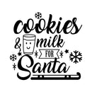 Vinyl Wall Art Decal - Cookies And Milk For Santa - Christmas Holiday Seasonal Sticker - Indoor Home Apartment Office Wall Door Window Bedroom Workplace Decor Decals   4