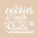 Vinyl Wall Art Decal - Cookies and Milk for Santa - 21" x 23" - Christmas Holiday Seasonal Sticker - Indoor Home Apartment Office Wall Door Window Bedroom Workplace Decor Decals (21" x 23"; White) White 21" x 23" 3