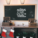 Vinyl Wall Art Decal - Cookies and Milk for Santa - 21" x 23" - Christmas Holiday Seasonal Sticker - Indoor Home Apartment Office Wall Door Window Bedroom Workplace Decor Decals (21" x 23"; White) White 21" x 23" 4