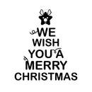 Vinyl Wall Art Decal - We Wish You A Merry Christmas - 26" x 23" - Christmas Holiday Seasonal Sticker - Home Apartment Office Wall Door Window Bedroom Workplace Decor Decals (26" x 23"; Black) Black 26" x 23"