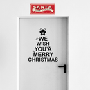 Vinyl Wall Art Decal - We Wish You A Merry Christmas - 26" x 23" - Christmas Holiday Seasonal Sticker - Home Apartment Office Wall Door Window Bedroom Workplace Decor Decals (26" x 23"; Black) Black 26" x 23" 2