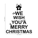 Vinyl Wall Art Decal - We Wish You A Merry Christmas - 26" x 23" - Christmas Holiday Seasonal Sticker - Home Apartment Office Wall Door Window Bedroom Workplace Decor Decals (26" x 23"; Black) Black 26" x 23" 3