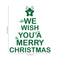 Vinyl Wall Art Decal - We Wish You A Merry Christmas - 26" x 23" - Christmas Holiday Seasonal Sticker - Home Apartment Office Wall Door Window Bedroom Workplace Decor Decals (26" x 23"; Black) Green 26" x 23"