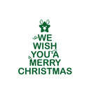 Vinyl Wall Art Decal - We Wish You A Merry Christmas - 26" x 23" - Christmas Holiday Seasonal Sticker - Home Apartment Office Wall Door Window Bedroom Workplace Decor Decals (26" x 23"; Black) Green 26" x 23" 3