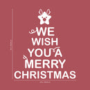 Vinyl Wall Art Decal - We Wish You A Merry Christmas - 26" x 23" - Christmas Holiday Seasonal Sticker - Home Apartment Office Wall Door Window Bedroom Workplace Decor Decals (26" x 23"; White) White 26" x 23"