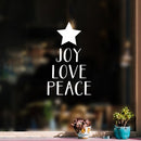 Vinyl Wall Art Decal - Star Joy Love Peace - 22. Christmas Seasonal Holiday Decoration Sticker - Indoor Outdoor Home Office Wall Door Window Bedroom Workplace Decals (22.5" x 13"; Black)   4
