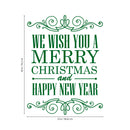 Vinyl Wall Art Decal - We Wish You A Merry Christmas and Happy New Year - 30" x 23" - Christmas Holiday Seasonal Sticker - Home Apartment Wall Door Window Work Decor Decals (30" x 23"; Green) Green 30" x 23"