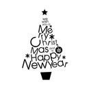 Vinyl Wall Art Decal - We Wish You A Merry Christmas and A Happy New Year - Christmas Holiday Seasonal Sticker - Home Apartment Wall Door Window Work Decor Decals (32" x 21"; Green)   4