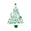 Vinyl Wall Art Decal - We Wish You A Merry Christmas and A Happy New Year - Christmas Holiday Seasonal Sticker - Home Apartment Wall Door Window Work Decor Decals (32" x 21"; Green)   5