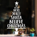 Vinyl Wall Art Decal - Christmas Tree Words - Holiday Seasonal Sticker Decoration - Indoor Home Apartment Office Wall Door Window Bedroom Workplace Decor Decals (29" x 23"; Black)   3