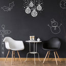 Set of 4 Vinyl Wall Art Decal - Ornaments - 23" x 28" - Christmas Holiday Seasonal Decoration Sticker - Indoor Outdoor Home Office Wall Door Window Living Room Bedroom Decor Decals (23" x 28"; White) White 23" x 28" 3