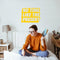 Vinyl Art Wall Decal - No Time Like The Present - 17" x 22" - Positive Life Quotes House Apartment Wall Decoration - Motivational Office Workplace Bedroom Living Room Decor (17" x 22"; Yellow) Yellow 17" x 22" 3