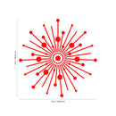 Vinyl Wall Art Decal - Sunburst Halo - 23" x 23" - Modern Urban Sun Outline Home Apartment Office Workplace Decor - Trendy Minimalist Living Room Bedroom Outdoor Indoor Decals (23" x 23"; Red) Red 23" x 23"
