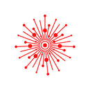 Vinyl Wall Art Decal - Sunburst Halo - 23" x 23" - Modern Urban Sun Outline Home Apartment Office Workplace Decor - Trendy Minimalist Living Room Bedroom Outdoor Indoor Decals (23" x 23"; Red) Red 23" x 23" 4