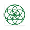 Vinyl Wall Art Decal - Seed of Life Circle Pattern - 23" x 23" - Modern Sacred Geometry for Home Dorm Room Workplace Use - Trendy Flower of Life Apartment Bedroom Living Room Decor (23" x 23"; Green) Green 23" x 23" 3
