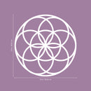 Vinyl Wall Art Decal - Seed of Life Circle Pattern - 23" x 23" - Modern Sacred Geometry for Home Dorm Room Workplace Use - Trendy Flower of Life Apartment Bedroom Living Room Decor (23" x 23"; White) White 23" x 23" 3