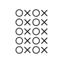 Set of 20 Vinyl Wall Art Decals - XOXO’s - 28" x 22" - Trendy Tic Tac Toe Pattern Home Living Room Workplace Decor - Modern Apartment Bedroom Office Work Peel and Stick Decals (28" x 22"; Black) Black 28" x 22"
