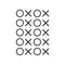 Set of 20 Vinyl Wall Art Decals - XOXO’s - 28" x 22" - Trendy Tic Tac Toe Pattern Home Living Room Workplace Decor - Modern Apartment Bedroom Office Work Peel and Stick Decals (28" x 22"; Black) Black 28" x 22"