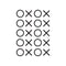 Set of 20 Vinyl Wall Art Decals - XOXO’s - Trendy Tic Tac Toe Pattern Home Living Room Workplace Decor - Modern Apartment Bedroom Office Work Peel and Stick Decals (28" x 22"; Black)