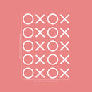 Set of 20 Vinyl Wall Art Decals - XOXO’s - 28" x 22" - Trendy Tic Tac Toe Pattern Home Living Room Workplace Decor - Modern Apartment Bedroom Office Work Peel and Stick Decals (28" x 22"; White) White 28" x 22" 2