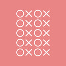 Set of 20 Vinyl Wall Art Decals - XOXO’s - 28" x 22" - Trendy Tic Tac Toe Pattern Home Living Room Workplace Decor - Modern Apartment Bedroom Office Work Peel and Stick Decals (28" x 22"; White) White 28" x 22" 4