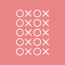 Set of 20 Vinyl Wall Art Decals - XOXO’s - 28" x 22" - Trendy Tic Tac Toe Pattern Home Living Room Workplace Decor - Modern Apartment Bedroom Office Work Peel and Stick Decals (28" x 22"; White) White 28" x 22" 4