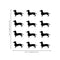 Set of 12 Vinyl Wall Art Decals - Dachshund Dogs - 3.Each - Fun Trendy Wiener Dog Decor for Home Apartment Bedroom Living Room - Cool Indoor Outdoor Teens Kids Theme (3.Each; White)