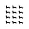 Set of 12 Vinyl Wall Art Decals - Dachshund Dogs - 3.Each - Fun Trendy Wiener Dog Decor for Home Apartment Bedroom Living Room - Cool Indoor Outdoor Teens Kids Theme (3.Each; White)   2
