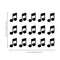 Set of 15 Vinyl Wall Art Decals - Musical Notes - Each - Cool Modern Music Lovers Home Living Room Bedroom Stickers - Trendy Office Business Workplace Decorations (Each; Black)   2