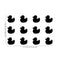Set of 12 Vinyl Wall Art Decal - Little Ducks - Each - Cute Fun Home Indoor Outdoor Bedroom Living Room Apartment Nursery - Shower Bath Time Nursery Playroom Decor (Each; Black)   3
