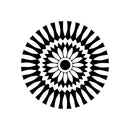 Vinyl Wall Art Decal - Abstract Sunflower Figure - 23" x 23" - Modern Home Bedroom Apartment Workplace Optical Illusion - Cool Living Room Door Office Work Door Window Decoration (23" x 23"; Black) Black 23" x 23"